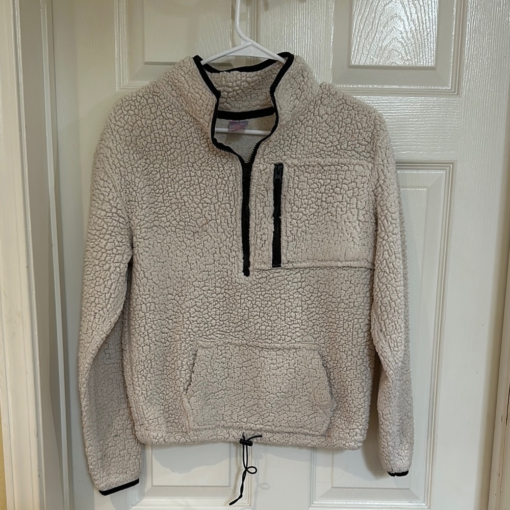 Girls Large (11-13) Beige Sherpa Sweater